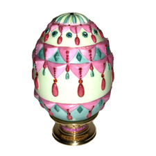 Lenox Bedazzled Collector Egg & Display Stand Parvaneh Holloway picture
