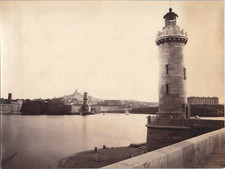 France, Marseille, Phare de Sainte Marie, vintage print, ca.1880 vintage print picture