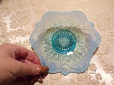 VTG Blue Opalescent Dish picture