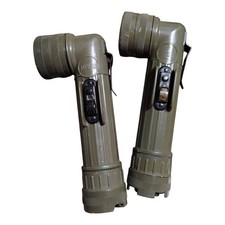 USGI US ARMY Fulton Anglehead Flashlight MX-991/U-5 Color Lens OD Green picture