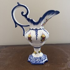 VTG Vestal Alcoa’s Hand Painted And Numbered Blue Vase Portugal picture