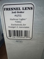 Harbour Lights Fresnel Lens 3rd Order HL673 2004 Lighthouse Cert of Authenticity picture