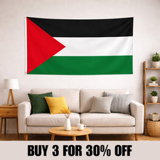 Palestine Flag - Large 5 X 3 FT Free Palestine Gaza Flag Pole West Bank Eyelets picture