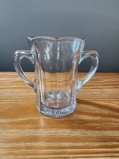 Vintage Amethyst Blown Glass Vase Spooner with Applied Handles 5-3/4