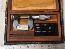 MACHINIST TpCb  TOOLS LATHe  MILL Brown & Sharpe 210 - 1 Thread Micrometer Anvil picture