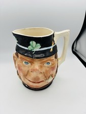 Nice Early 19th Century Iron Stone Lepercon Ireland Beer Pitcher Mug Creepy picture