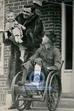 BABE RUTH VISITS CRIPPLED CHILDREN SHRINERS HOSPITAL NY 1926 4X6 PHOTO picture