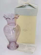 Lenox Expressions Of The Heart Violet Etched Glass Vase #771625 picture
