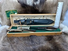 1982 Puma Waidbesteck Knife Set Stag Handles & Sheath  Presentation Box - Mint picture