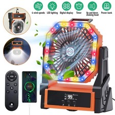 Camping Fan, 20000mAh 96Hrs Rechargeable Portable Fan with LED Lights & 4 Speeds picture