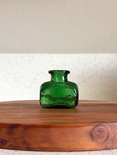 Antique Emerald Green Glass Apothecary Medicine Bottle picture