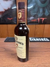VINTAGE 70'S SEAGRAMS SEVEN CROWN 11 INCH TALL PLASTIC 1/2 BOTTLE WALL DISPLAY  picture