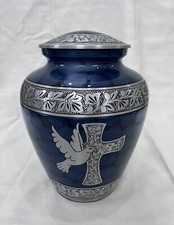 Dove Cremation Urn for Human Ashes Funeral Adult Size Memorial 200LBs Velvet Bag picture