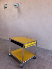 Vintage USM Haller SWISS MODERNIST File Pedestal Utility Office Cart Table STEEL picture