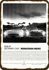 1972 MERCEDES BENZ 300SL Gullwing & 300SL Roadster DECORATIVE REPLICA METAL SIGN picture