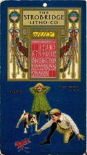 ANTIQUE CALENDAR TRADE CARD 1902 STROBRIDGE LITHO CO. 