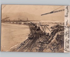 c1908 Dam Construction Holtwood McCall's Ferry Pennsylvania PA Photo Postcard picture