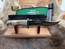 Buck 119 Special Knife 119 Elk Stag Special Fixed Blade Knife with Sheath Mint A picture