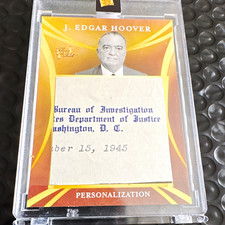 J. Edgar Hoover Relic  /20. Extremely low numbered picture