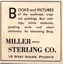 Miller Sterling Co. Books & Pictures Phoenix 1947 AZ Ad TAK2-S32 picture