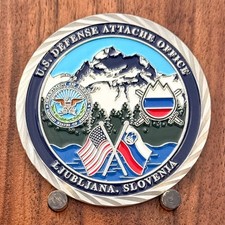 U.S. Defense Attache Office Ljubljana Slovenia Challenge Coin  1#32 picture