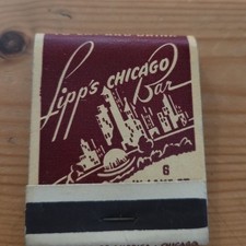 Vintage Advertising Matchbook Lipp's Chicago Bar Lower Level picture