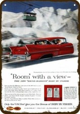 1958 CADILLAC FLEETWOOD 62 Car Fisher Vintage-Look DECORATIVE REPLICA METAL SIGN picture