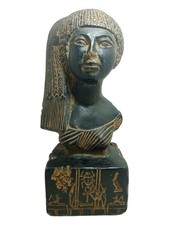 ANCIENT EGYPTIAN QUEEN CLEOPATRA Bust Statue Sun Worship Stone Antique picture