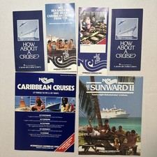 Vintage 1984 NCL Carnival Cruise Line Brochure Lot Caribbean Sunward II picture
