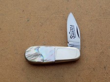 Vintage Parker Cut Co Japan Pigeon Forge Fats Abalone Handle Knife picture