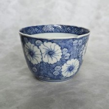 Old Imari Sometsuke Nadeshiko Dish, Edo Period, Antique Kutani, Kintsugi Repair picture