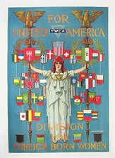 Original WWI US YWCA Poster - For United America - C. Howard Walker picture