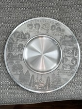 Rösler Pewter Plate Niedersachsen West Germany 27cm w/ Box Vintage 1970s-80s picture