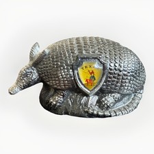Vintage Texas Armadillo Metal Souvenir Collectible Desk Accessory Gift picture