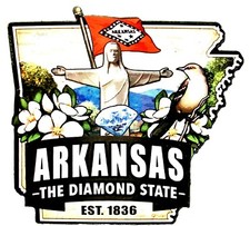 Arkansas The Diamond State Classic Artwood Fridge Magnet picture