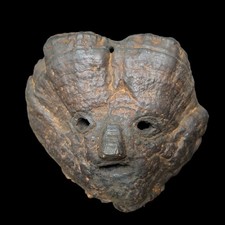 Nepal Mushroom Mask Tribal Folk Art Wall Sculpture Ethnographic Primitive Decor picture