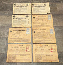 WWII 1942-43 War Ration Books 1 2 3 Lot w/ Unused Stamps Asheville NC Family picture