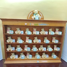 RARE & VINTAGE: Cherished Teddies Complete Set A-Z Teddy Figurines & Wooden Case picture