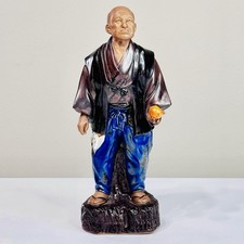 Vtg Japanese Ceramic Pottery Figurine Okimono Artist Signed Hand Painted 10.75” picture