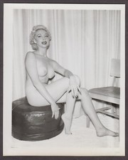 SULTRY BLONDE STRIPPER FETISH MODEL KELLY HARRIS  VINTAGE ORIGINAL 4x5 1950'S  b picture