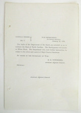 CIVIL WAR SAVANNAH GEORGIA SHERMANS ARMY HQ ESTABLISHED 1865 ORDER picture