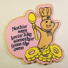 1991 Vtg Pillsbury Doughboy Nothin Says Loving Collectible Fridge Magnet picture