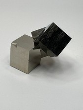 LARGE Rare Lusterous Entwined Interlocking Rectangle Pyrite Cube Cluster_Spain picture