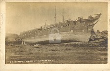 S.S. Minnesota burned at Eastport, Me. 1903 RPPC Photo Postcard Copy picture