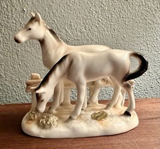 Vintage Pair of Foals At Fence Lipper & Mann Figurine #33/57 Bone China Horses picture