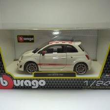 Burago 1/24 Abarth 500 White Diecast Model Excellent Condition [Age 13+] picture