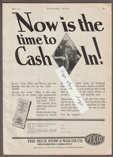 Vintage 1929 PECK STOW WILCOX Magazine AD ~ PEXTO picture