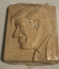 Vintage Frankoma Pottery Will Rogers Plaque Tile - In Original Packaging - NEW picture