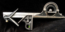 VINTAGE TRYON COMBINATION SQUARE w/PROTRACTOR+ CENTER GUIDE- VERY GOOD CONDITION picture