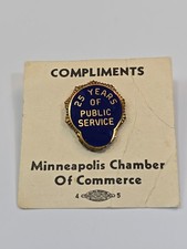 25 Years Of Public Service Employee Pin Minneapolis Chamber Of Commerce Vintage picture